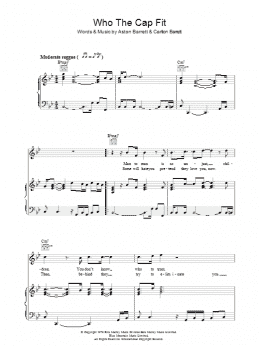 page one of Who The Cap Fit (Piano, Vocal & Guitar Chords)