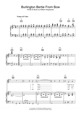 page one of Burlington Bertie From Bow (Piano, Vocal & Guitar Chords)