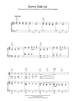 page one of Sunny Side Up (Piano, Vocal & Guitar Chords)