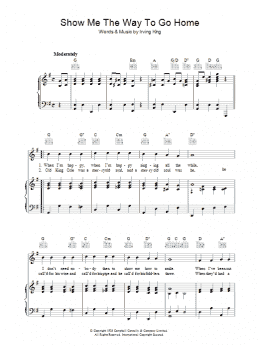 page one of Show Me The Way To Go Home (Piano, Vocal & Guitar Chords)