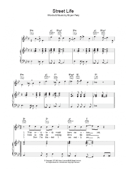 page one of Street Life (Piano, Vocal & Guitar Chords)