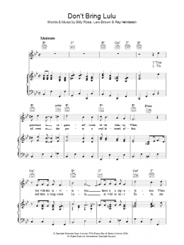 page one of Don't Bring Lulu (Piano, Vocal & Guitar Chords)