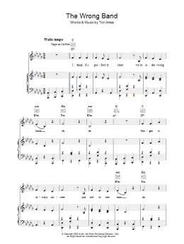 page one of The Wrong Band (Piano, Vocal & Guitar Chords)