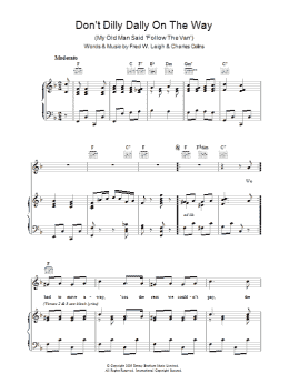 page one of Don't Dilly Dally On The Way (Piano, Vocal & Guitar Chords)