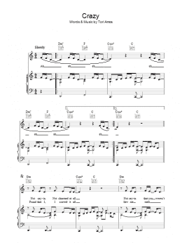 page one of Crazy (Piano, Vocal & Guitar Chords)