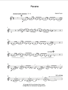 page one of Pavane (Piano, Vocal & Guitar Chords)