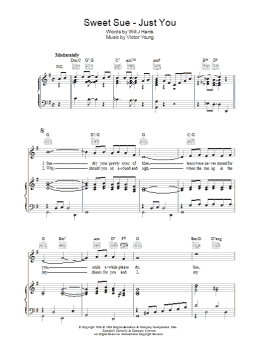 page one of Sweet Sue - Just You (Piano, Vocal & Guitar Chords)