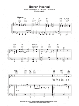 page one of (Here Am I) Broken Hearted (Piano, Vocal & Guitar Chords)