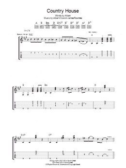 page one of Country House (Guitar Tab)