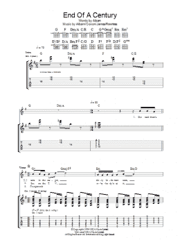 page one of End Of A Century (Guitar Tab)
