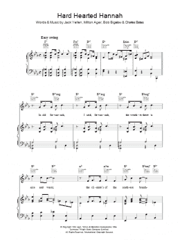 page one of Hard Hearted Hannah (Piano, Vocal & Guitar Chords)