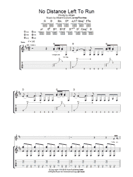 page one of No Distance Left To Run (Guitar Tab)