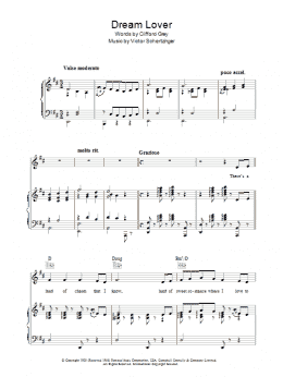 page one of Dream Lover (Piano, Vocal & Guitar Chords)