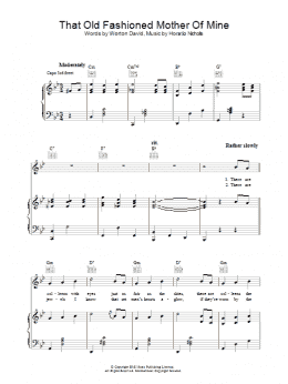 page one of That Old Fashioned Mother Of Mine (Piano, Vocal & Guitar Chords)