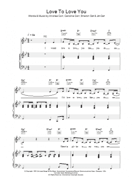 page one of Love To Love You (Piano, Vocal & Guitar Chords)