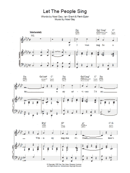 page one of Let The People Sing (Piano, Vocal & Guitar Chords)