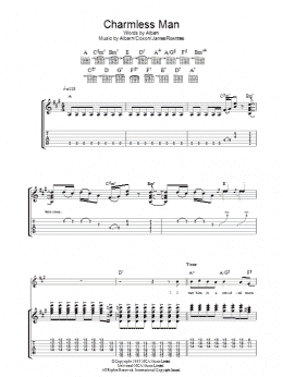page one of Charmless Man (Guitar Tab)