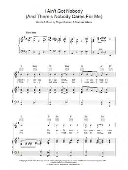 page one of I Ain't Got Nobody (And There's Nobody Cares For Me) (Piano, Vocal & Guitar Chords)