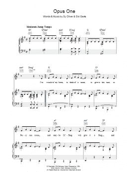 page one of Opus One (Piano, Vocal & Guitar Chords)