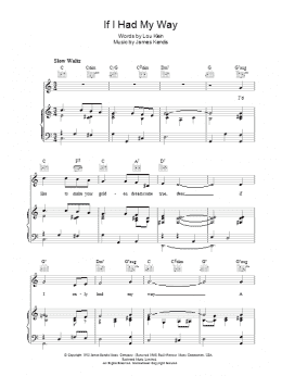 page one of If I Had My Way (Piano, Vocal & Guitar Chords)