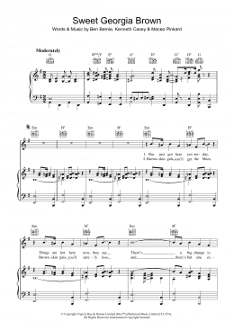 page one of Sweet Georgia Brown (Piano, Vocal & Guitar Chords)