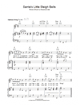 page one of Santa's Little Sleigh Bells (Piano, Vocal & Guitar Chords)