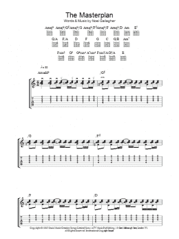 page one of The Masterplan (Guitar Tab)