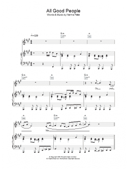 page one of All Good People (Piano, Vocal & Guitar Chords)