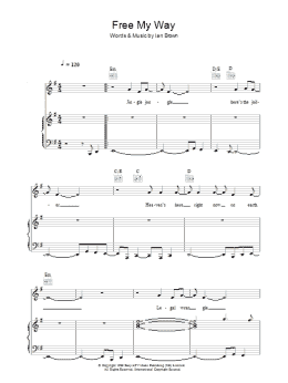 page one of Free My Way (Piano, Vocal & Guitar Chords)