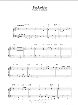 page one of Theme from Blackadder (Piano, Vocal & Guitar Chords)