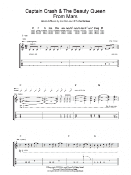 page one of Captain Crash & The Beauty Queen From Mars (Guitar Tab)