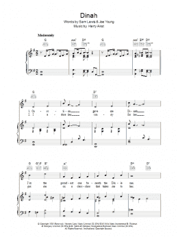 page one of Dinah (Piano, Vocal & Guitar Chords)