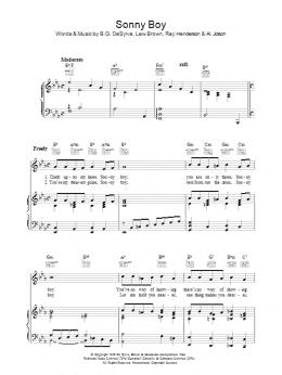 page one of Sonny Boy (Piano, Vocal & Guitar Chords)