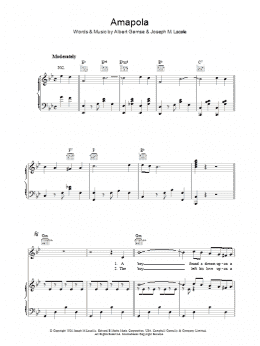 page one of Amapola (Pretty Little Poppy) (Piano, Vocal & Guitar Chords)