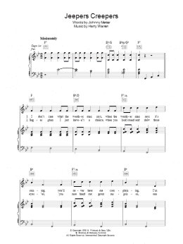 page one of Jeepers Creepers (Piano, Vocal & Guitar Chords)