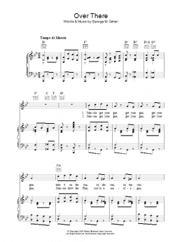 page one of Over There (Piano, Vocal & Guitar Chords)