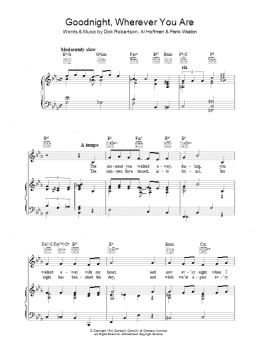 page one of Goodnight, Wherever You Are (Piano, Vocal & Guitar Chords)