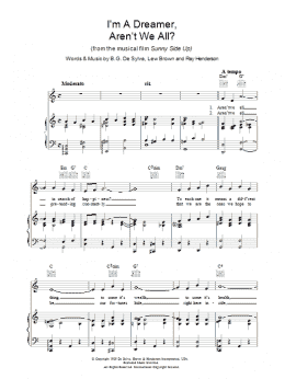 page one of I'm A Dreamer, Aren't We All? (Piano, Vocal & Guitar Chords)