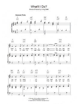 page one of What'll I Do (Piano, Vocal & Guitar Chords)