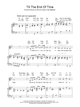 page one of Till The End Of Time (Piano, Vocal & Guitar Chords)
