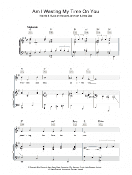 page one of Am I Wasting My Time On You (Piano, Vocal & Guitar Chords)