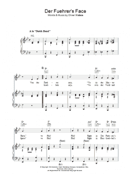 page one of Der Fuehrer's Face (Piano, Vocal & Guitar Chords)