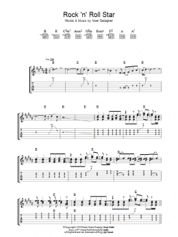 page one of Rock 'N' Roll Star (Guitar Tab)