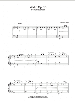 page one of Waltz Op. 18 (from Les Sylphides) (Easy Piano)