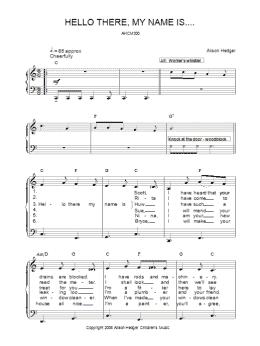 page one of Hello There, My Name Is . . . (Piano, Vocal & Guitar Chords)