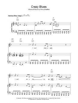 page one of Crazy Blues (Piano, Vocal & Guitar Chords)