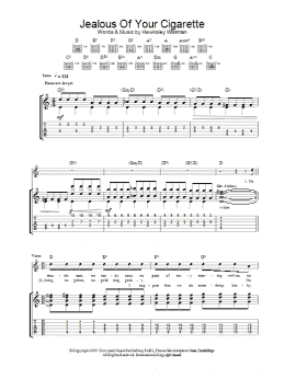 page one of Jealous Of Your Cigarette (Guitar Tab)