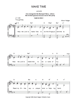 page one of Make Time (Piano, Vocal & Guitar Chords)