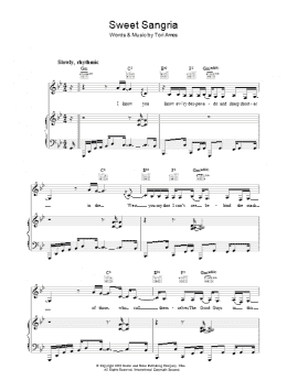 page one of Sweet Sangria (Piano, Vocal & Guitar Chords)