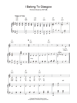 page one of I Belong To Glasgow (Piano, Vocal & Guitar Chords)